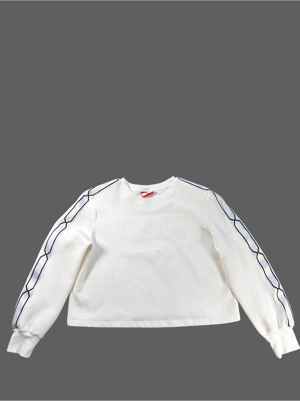 Hunter for Target Cropped Sweat Shirt White Shirt Size M